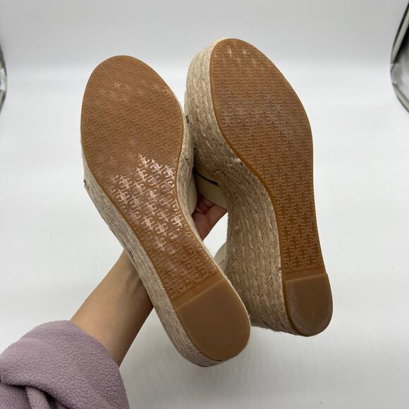 Sam Edelman Shoes Size 10 M Woven Leather Wedges Marietta Modern Ivory - Picture 13 of 14